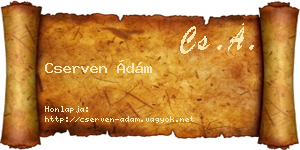 Cserven Ádám névjegykártya